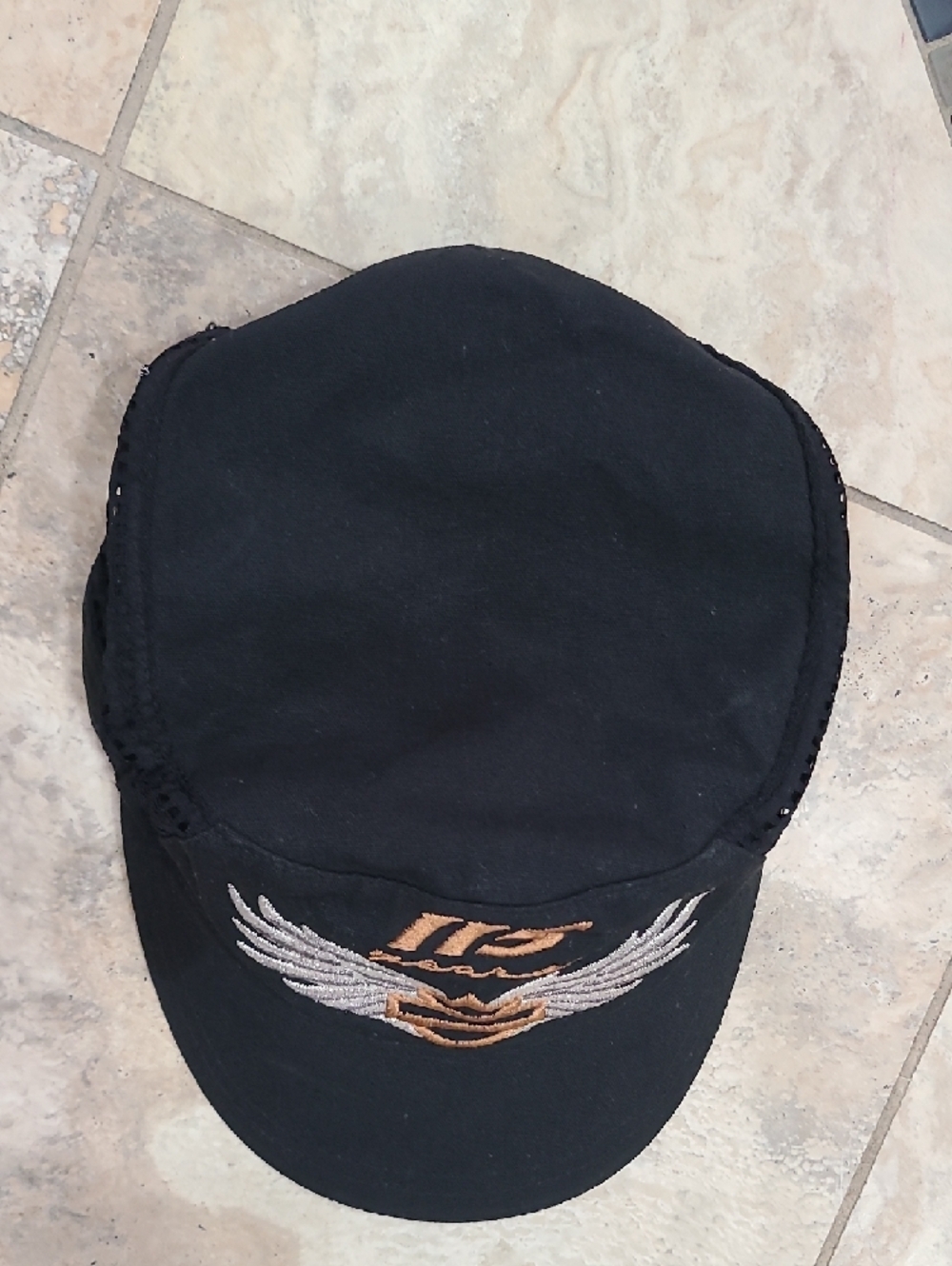 Harley-Davidson Black Cap with Gold '115' and Silver Wing Embroidery - Picture 3 of 7